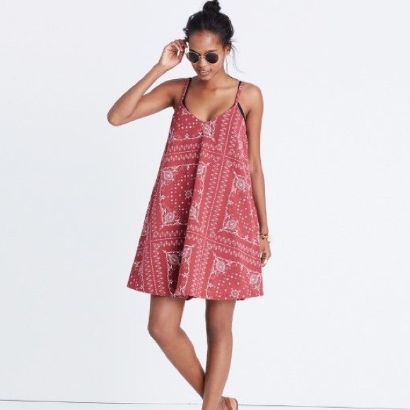 Madewell Dresses & Skirts - Madewell Shaka Cover-Up Dress Vintage Bandanna Red